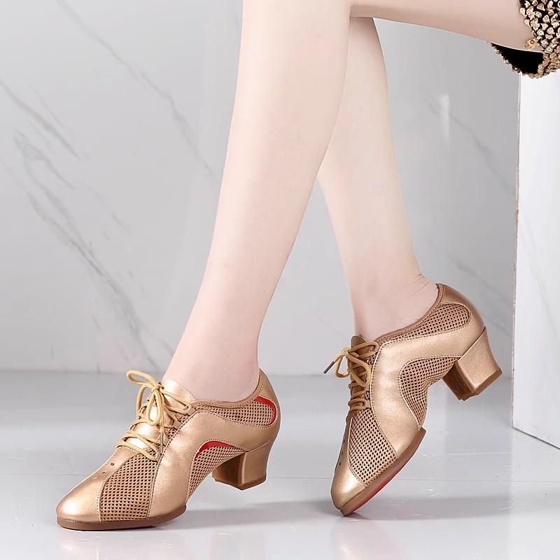 Shoes for Women Latin Dance Shoes Shape Training Ventilation Shoes Woman Square Dance Jitba Ballroom Shoes Net Sneakers
