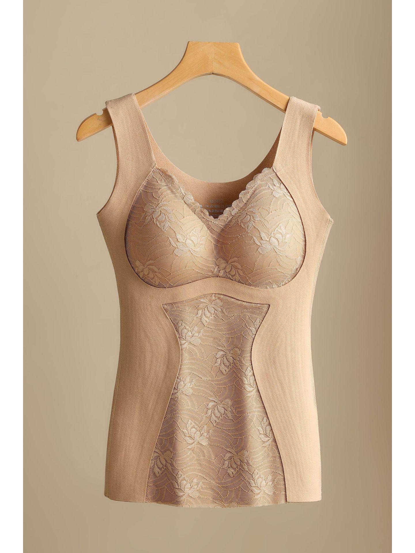 

Женский бесшовный утягивающий жилет со съемными подушечками для тепла и похудения осенью/зимой XL (recommended 110-140 jin)