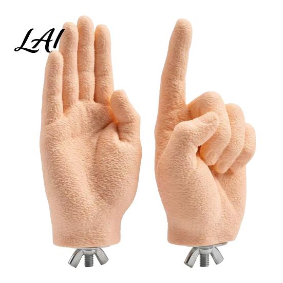 Parrot Training Aid Fake Hand Perch Simulated Human Bird Taming Toy Equipment with Grinding Surface Safe Anti‑Bite Desensitization Stand for Small