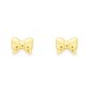 ESTELLE [Official] Women's K10 Yellow Gold Ribbon Motif Earrings 0202-3254-0019-0000