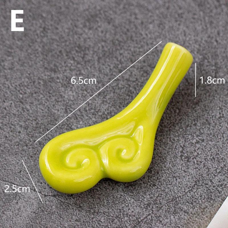 1pc Ceramic Chopstick Holder Japanese Vegetable Series Chopsticks Rack Fork Shelf Stand Kitchen Tableware Dining Table Decor