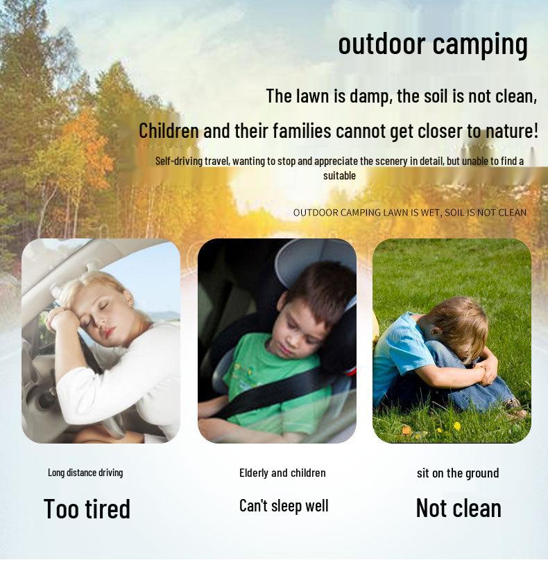 Automatic Inflatable Outdoor Sleeping Pad - Thick, Wide, Moisture-Proof Mat for 3-4 People Camping