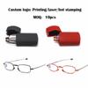 Exquisite Floral Anti-Blue Light Folding Reading Glasses with Compact Lighter Box