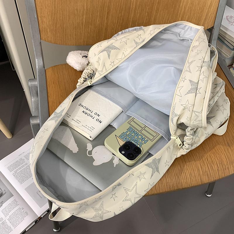 Zaino Scolastico per Studente delle Medie Zaino da Viaggio da Uomo a Grande Capacità con Stampa a Stelle da Donna
