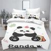 Panda Duvet Cover Set 3D Children'S Bedding Set Cotton Covers 3-Piece 1 Quilt Cover 100% Polyester Home Decor