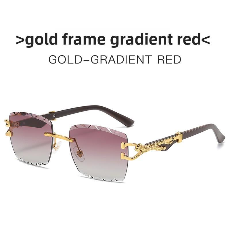 Cheetah Frame Unisex Retro Square Sunglasses With Uv400 Protection For Outdoor Travel
