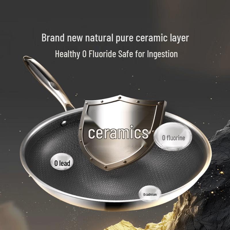Midea 316L Stainless Steel Honeycomb Non-Stick Wok 32cm