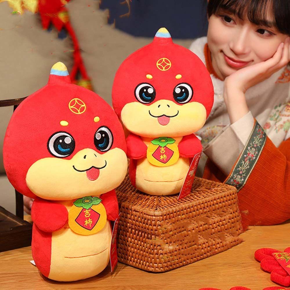 Cute Zodiac Blessing Snake Doll Soft Lucky Snake Doll Plushies  Company Annual Meeting