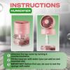 3-in-1 Portable Fan Humidifier Aroma Diffuser 350ml Misting Cooling Fan With Light Rechargeable Ice Mist For Summer Winter