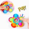 1/2/5Pcs Colorful Bubble Gyro Fidget Spinner Finger Bouncing Toy Pressing Bubble Spinner Adhd Children'S Anxiety Relieves Stress