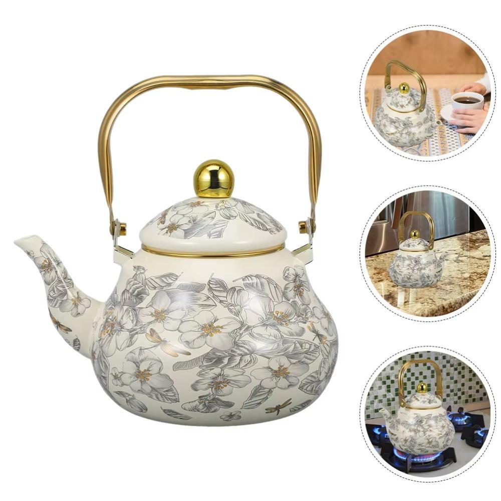 Bloemen Geëmailleerde Waterkoker Chinese Stijl Theekan Nieuwe Koffiepot