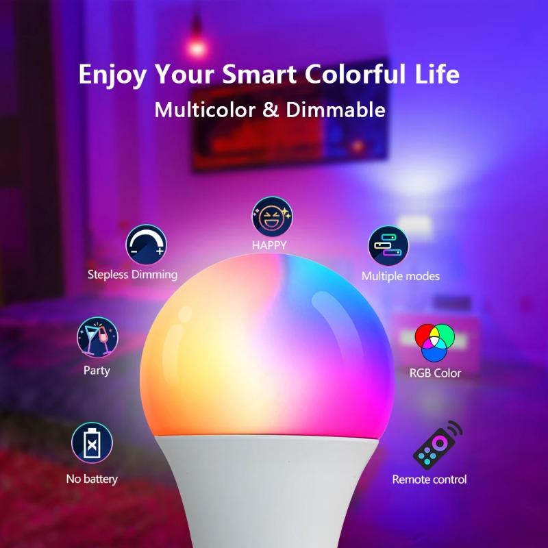 220V E27 LED Bombillas LED 3W 5W 10W 15W IR Remote Control Changeable Colorful RGB LED Lamp Spotlight Bulb Christmas Halloween Atmosphere Lights