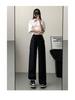Women's High Waist Pink Cargo Pants - 2025 Spring Collection - Straight, Loose Wide Leg, Drape, and Casual Sports Style