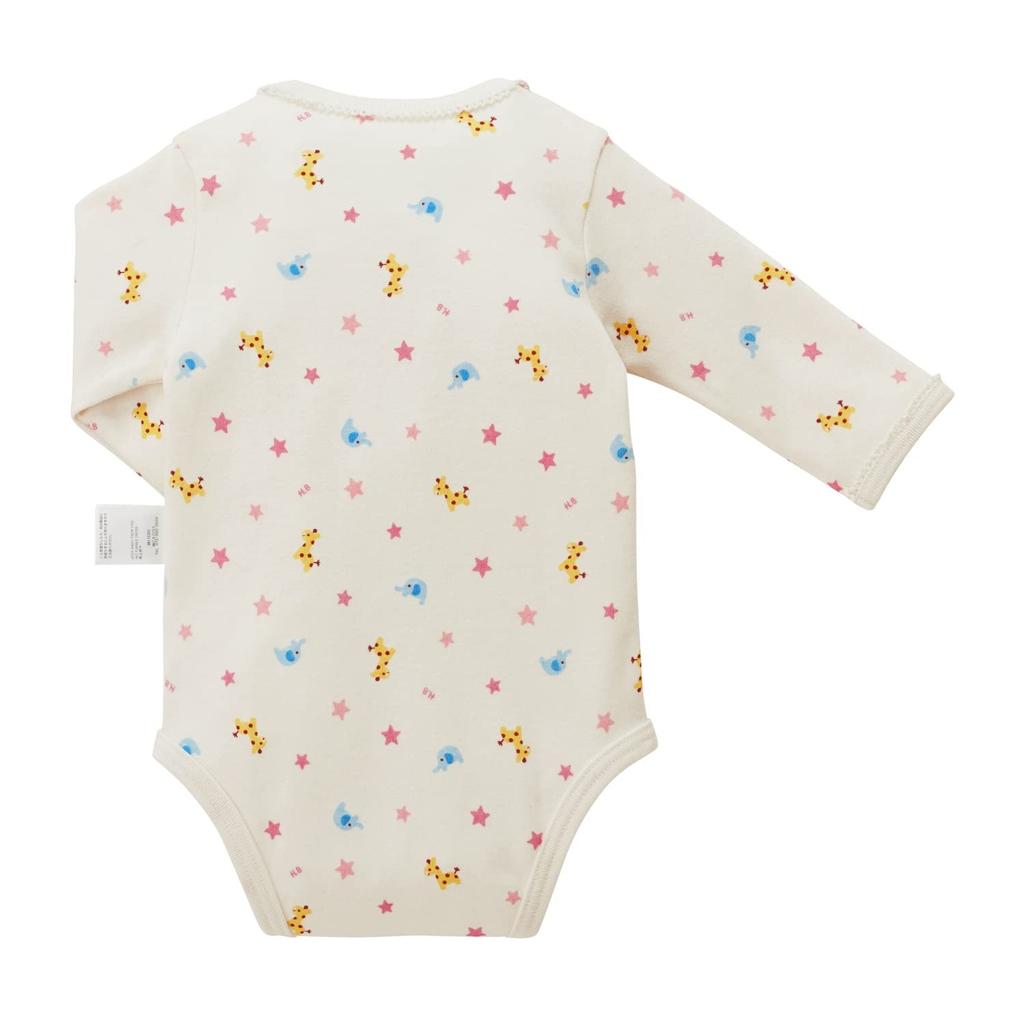 House Hot Set of 2 Long Sleeve Body Shirts [Miki Biscuits] (front Opening) 74-9935-579 (70cm, Pink)