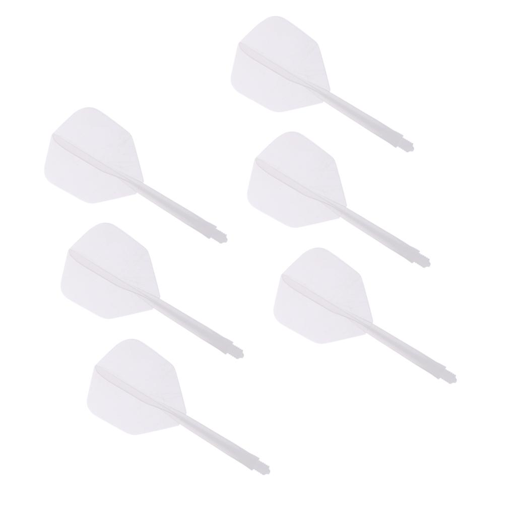 12x Transparent 2BA Thread Dart Shafts and Flights Connection, 2 Colors