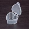 20pcs Transparent Love Shape Seasoning Box with Hinged Lids Pigment Paint Box  Takeout Package