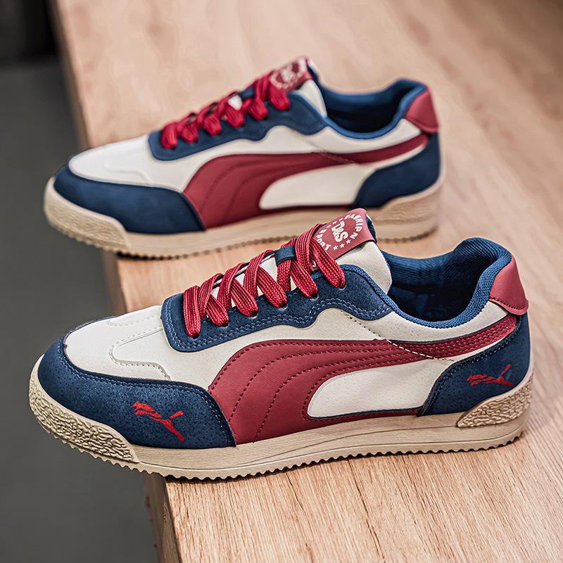 

2025 лето трендовый бренд легкая роскошь дышащая ткань низкие удобные спортивные туфли модные повседневные ретро универсальные мужские туфли 44