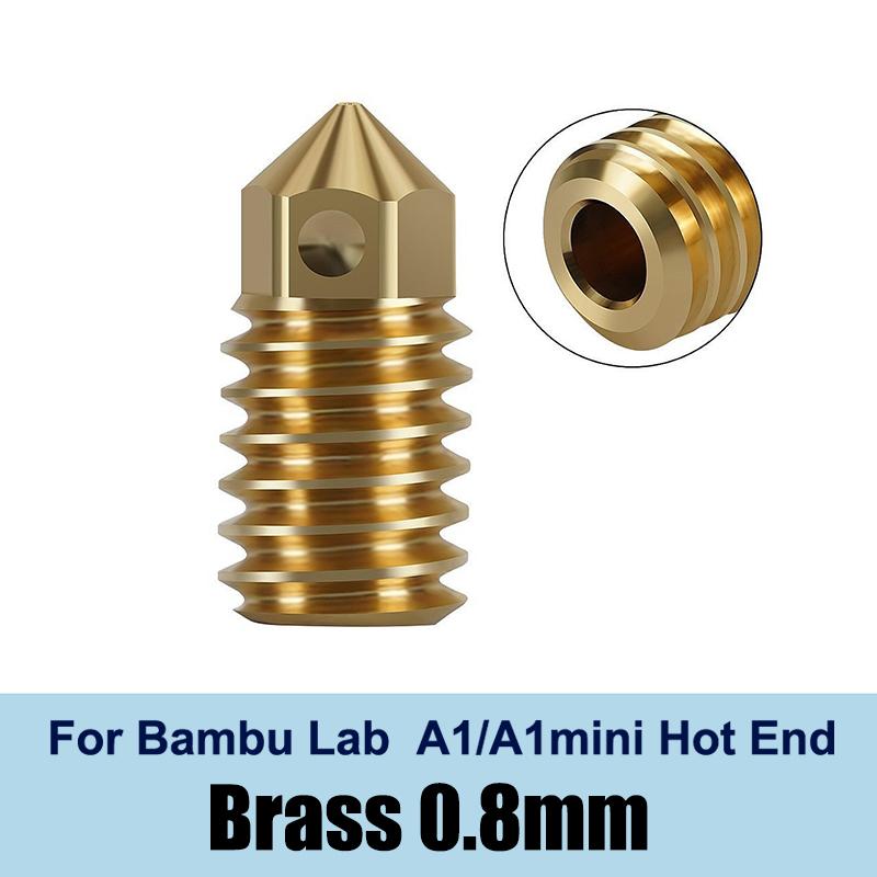 For Bambu Lab A1/A1 Mini Hotend Kit Fast Speed Printing Head Assembly Thermistor Heater 0.2/0.4/0.6/0.8mm Hardened Steel Nozzle