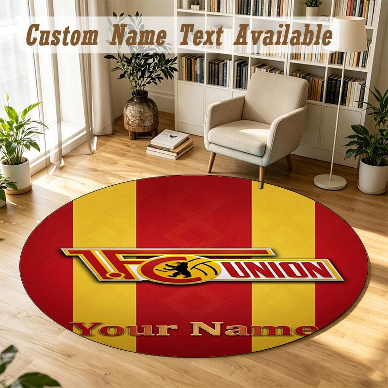 Round Rug Custom NameUnion Berlin FC Pattern Non Slip Carpet Home Floor Decor
