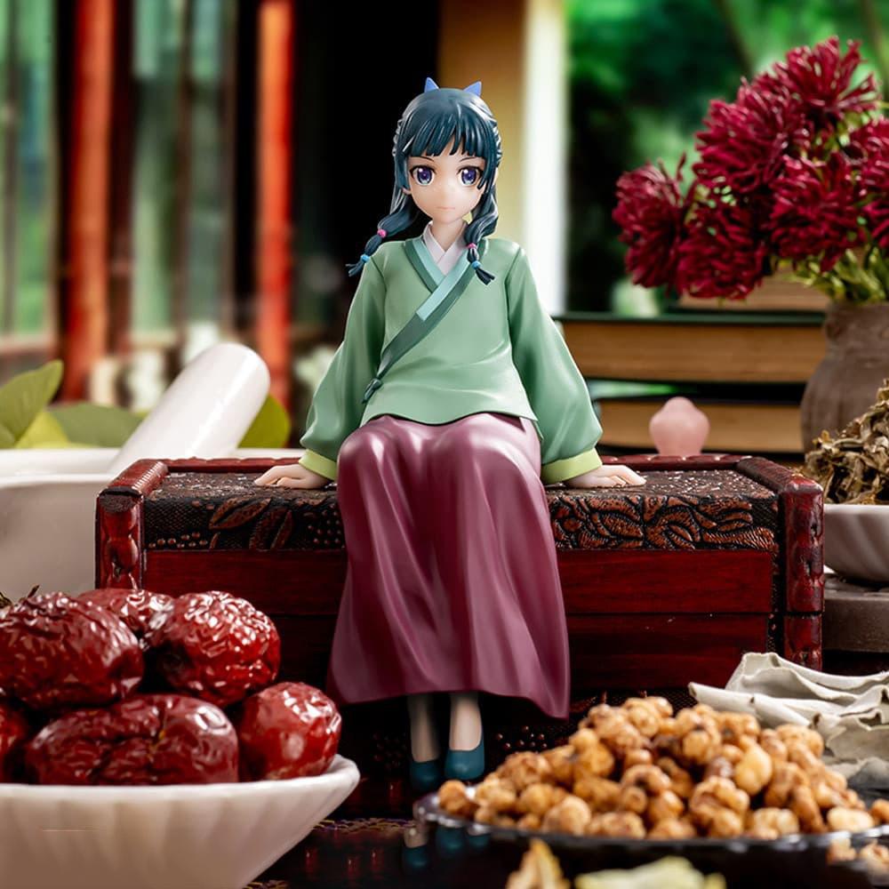 14CM Anime The Apothecary Diaries Maomao Figure Cute Girl Sitting Position Model Toy Gift Collection Action Figure Doll PVC Toy