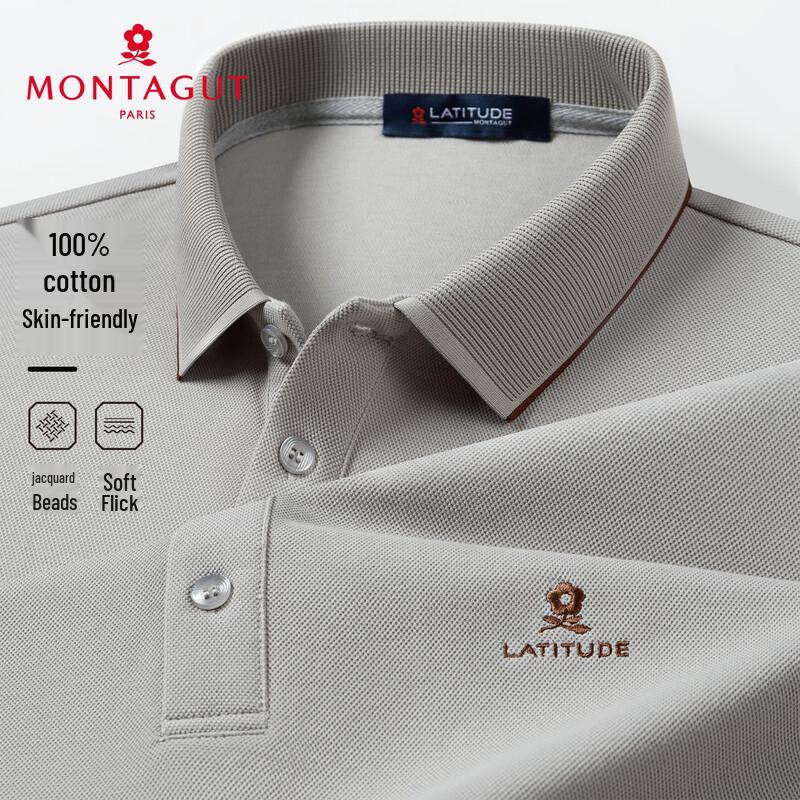 

Montagut Men s 100% Cotton Long-Sleeve Polo Shirt 56