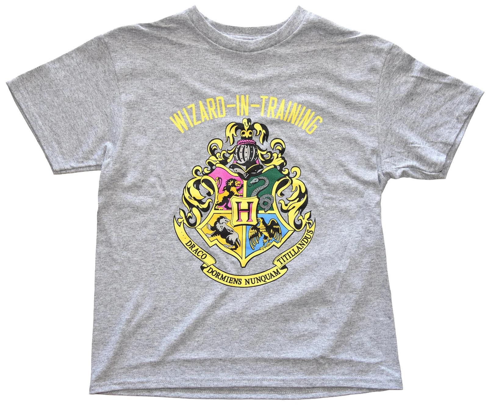Harry Potter Wizard in Training Youth Boys Grey Heather T-shirt New XXL