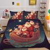 Christmas Printed Home Bedclothes Microfiber King Size Bedding Set Cover Children Superior Duvet Cover Set