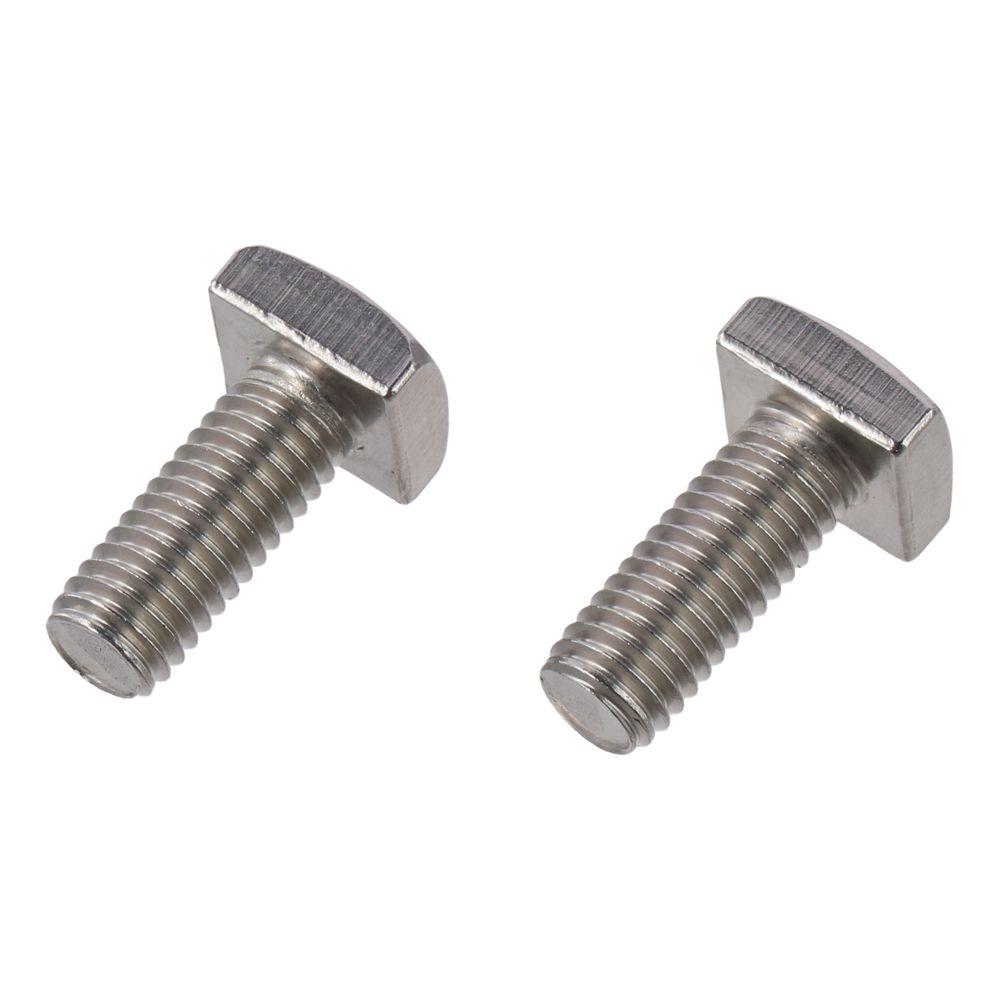 2pcs M8 X 20mm / M8 X 0.79" Square Head Bolt 304 Stainless Steel Fully Thread Machine Screws