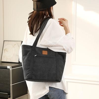Umhängetasche Damentasche Große Kapazität Tragbare Canvas-Tasche