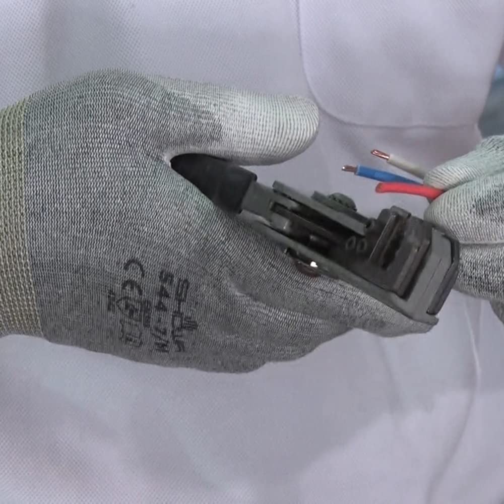 Showaglove Chemistar Palm FS 544 Work 1 Pair of 22cm Cut-Resistant, Low-Dust No. Gloves, Gray, Medium, (Set 2) - Medium,