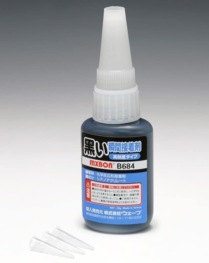 Wave Material Series Black Instant High Hobby Adhesive, Viscosity, Adhesive, OM-122