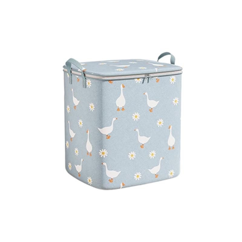 Oversized Clothes Organiser with Handle Reusable Nonwoven Fabric Seasonal Clothing Storage Container For Home Use