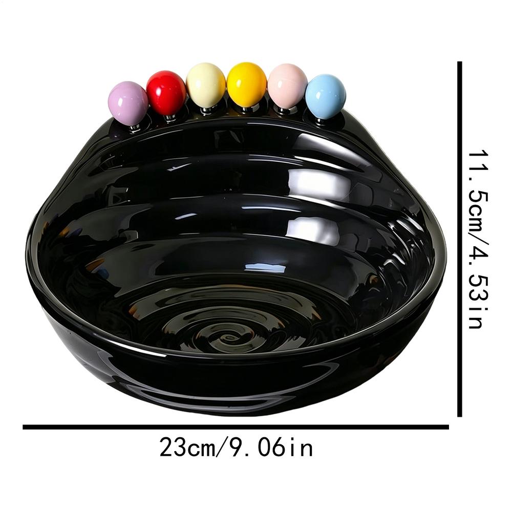 Creative Fruit Salad Bowl Set Food Serving Dish With Forks Yogurt Bowl With Utensils For Snack Yogurt Fruit Vegetable чёрный