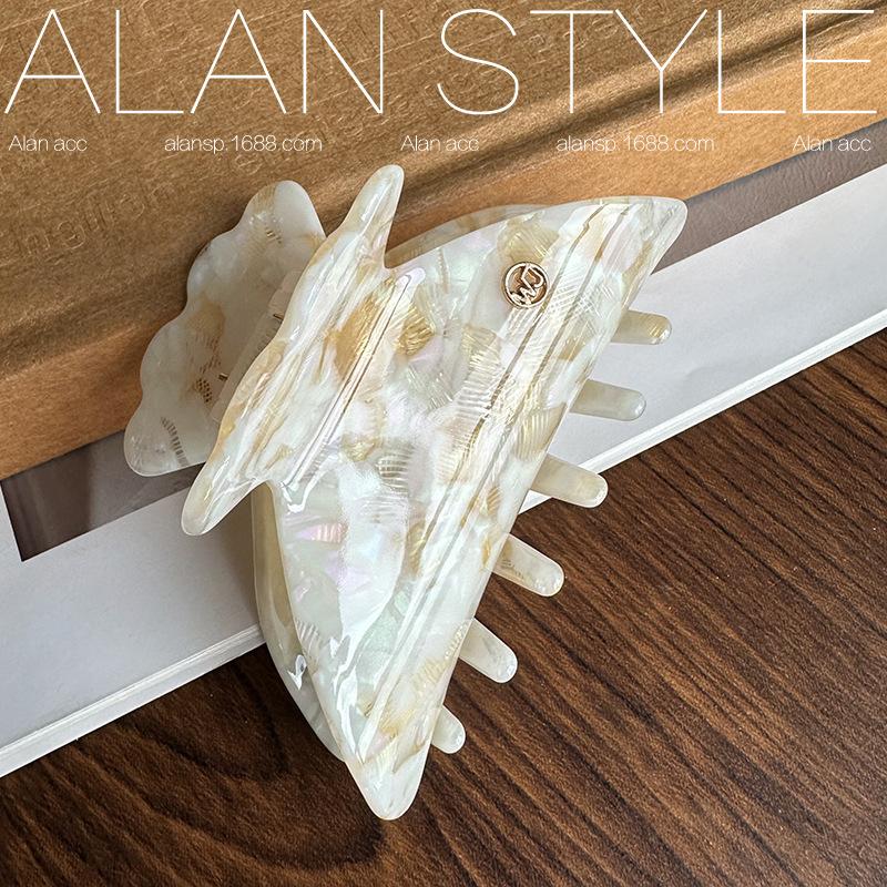 Ah Lan Hair Accessories Acetic Acid Grab Clip Semi-Tie Hairpin Gold Label Headgear Women'S Versatile Grab Clip Hair Premium Hair Accessories