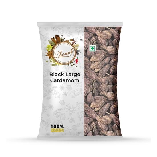 

Chounk Black Cardamom – Natural Whole Pods – Bold Aroma & Robust Flavor (50g Packs) | Large Cardamom, 50g | Badi Elaichi | Preservative Free