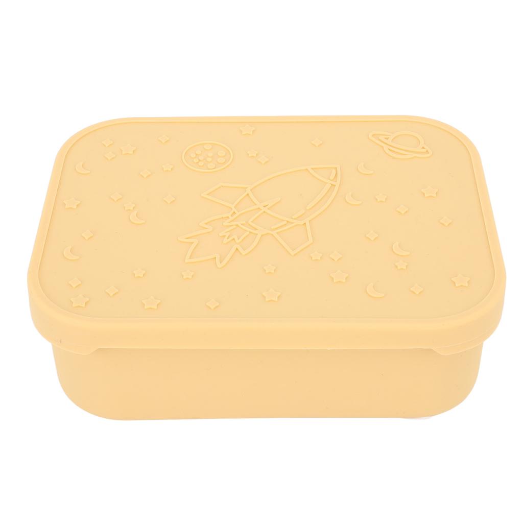 Edelstahl Lunchbox 850ml Auslaufsicher Versiegelt Bento Box mit Beweglicher Trennwand für Schule Büro Picknick Gelb