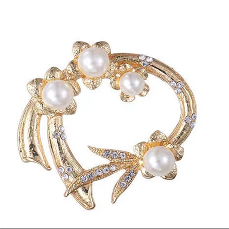 Rhinestone Brooches High End Geometric Corsage Women 'S Cardigan Sweater Coat Pin Silk Scarf BuckleGeometric Jewelry