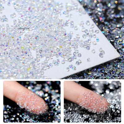 1Box 1.5mm Clear Crystal AB Gold 3D Flatback Rhinestones Jewelry Gems for Nail Art Shoes Dancing Decor Manicure