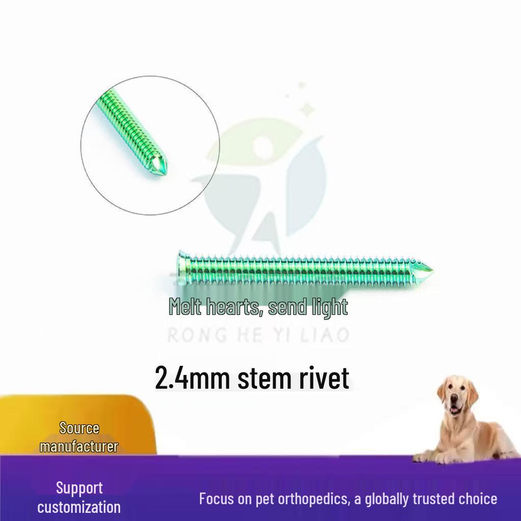 ALPS 2.4mm Titanium Locking Screws for Small Animal Orthopedic Surgery 2.4*16mm Locking Screw зелёный