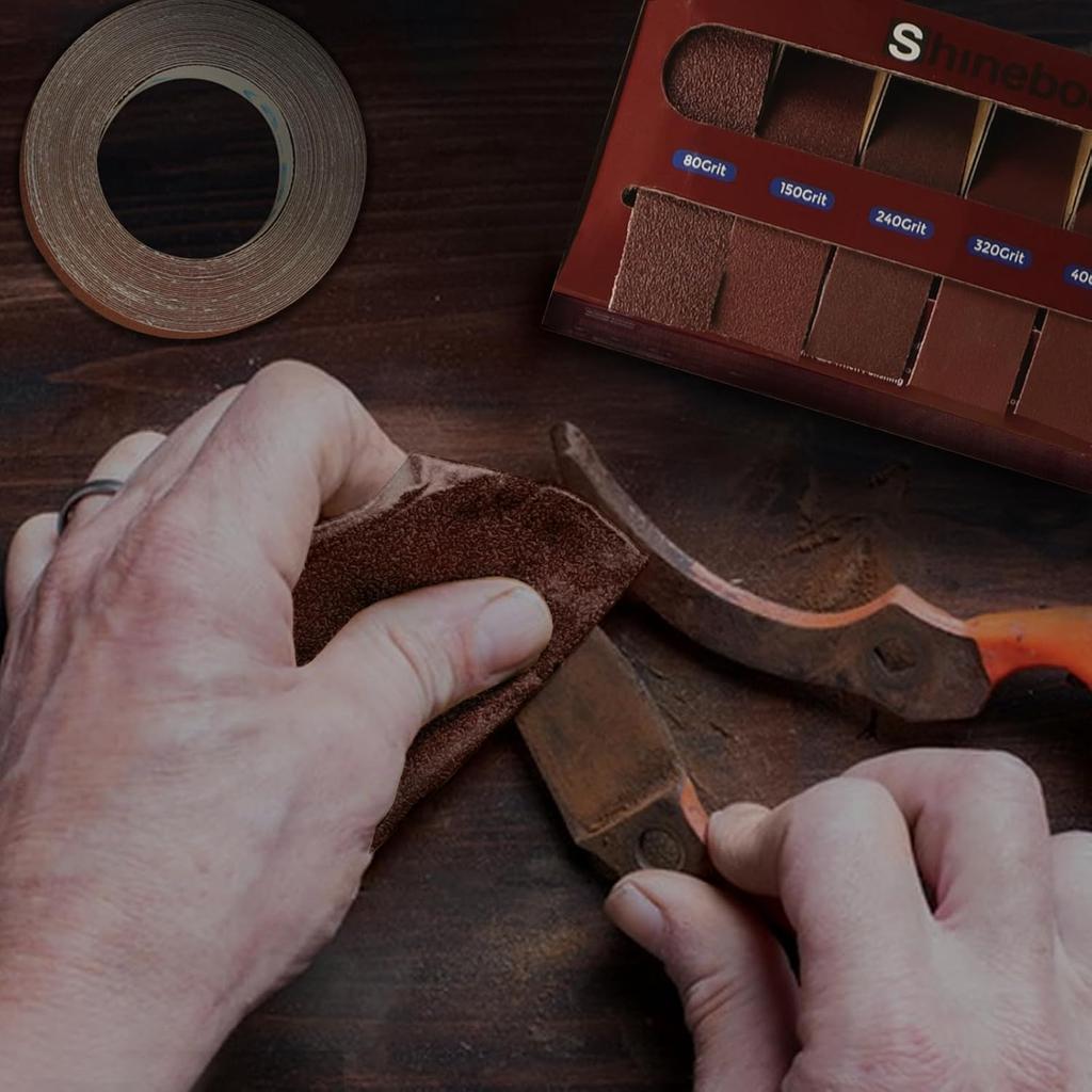 1-Inch Emery Cloth Roll (Continuous Sandpaper) – 6M Length, Suitable for Wood Sanding, Metal Polishing, Auto Detailing & Surface