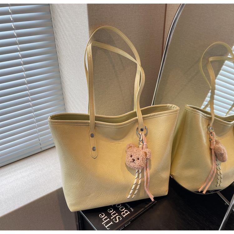 Large-capacity bag women's summer versatile 2025 new simple shoulder bag premium texture tote bag