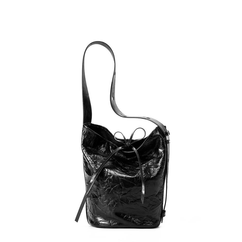 Fashion Versatile Bucket Bag Trendy Tote Big Bag Commuter Leather Women's Bag Hand Grab Shoulder Bag