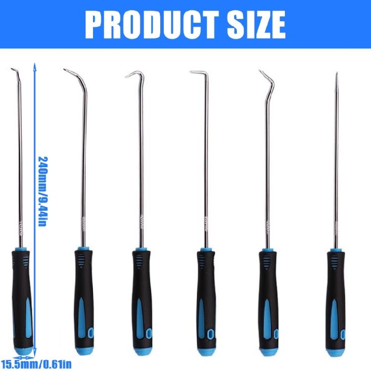 6Pcs O Rings Seal Disassembly Tool O Rings Seal Gasket Screwdriver Puller Remover Tool Car Vehicle Removal Pick Hook Set