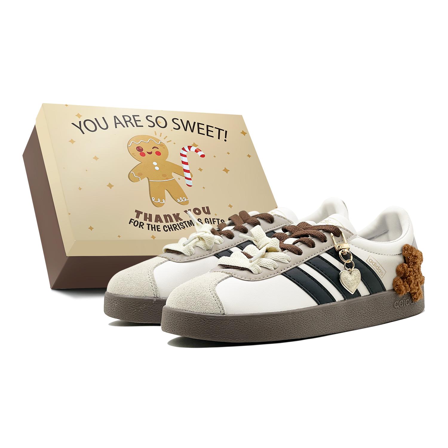 

Adidas Vl Court Impact Resistance Impact Resistance Low top Skateboard Shoes Unisex Black White Brown JI0497(TeamS2-S-BOX) 36