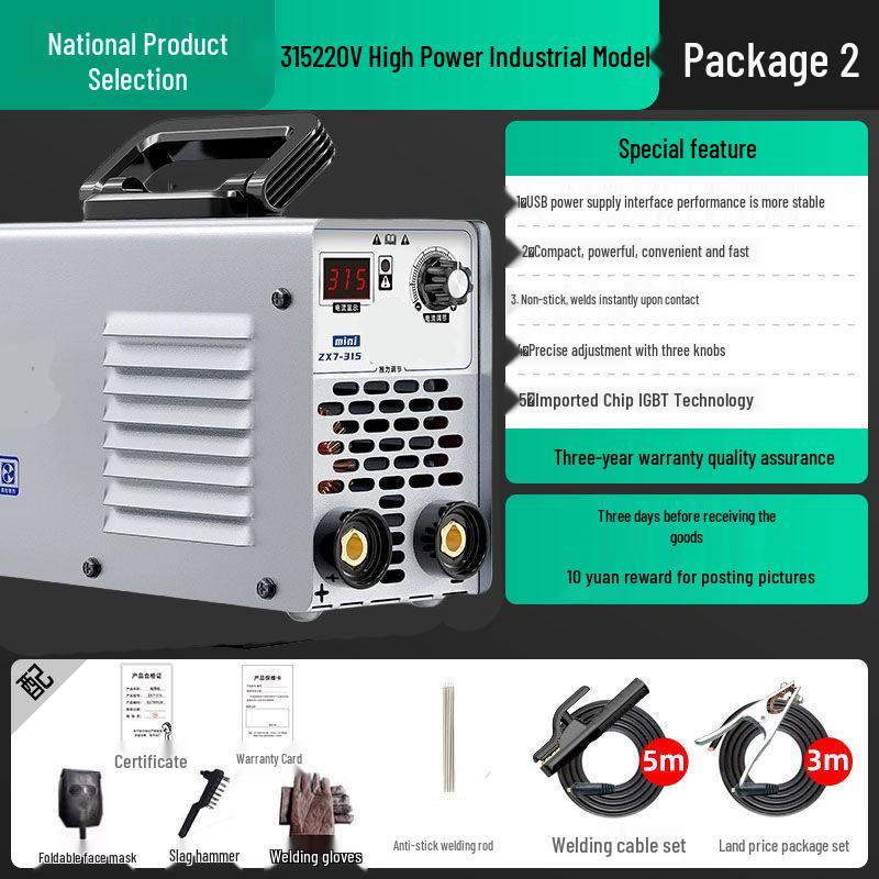 500 Electric Portable Dual Voltage Welder: 220V/380V Industrial-Grade Household Laser DC Welder