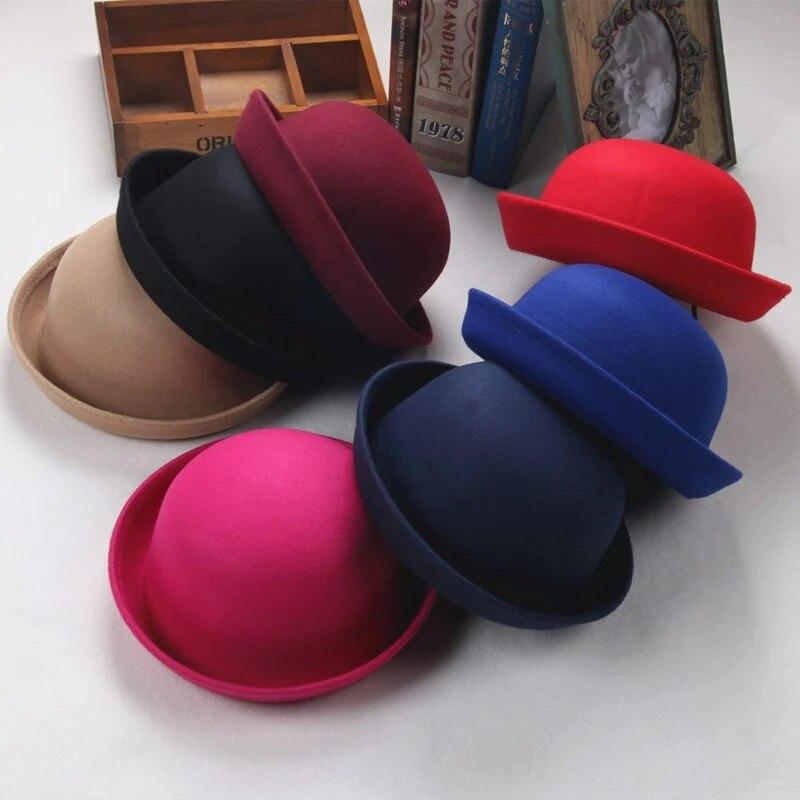 

Сплошной цвет купол для взрослых, сценическое представление, керлинг, джазовая шляпа, детский цилиндр для мальчиков и девочек, цилиндр для родителей и детей, женская кепка