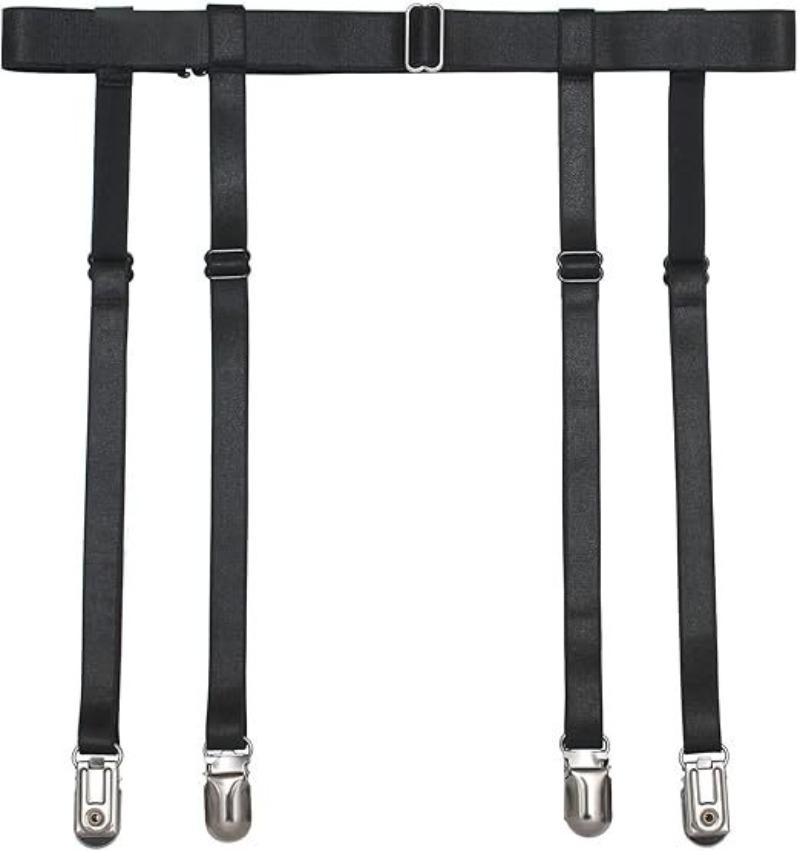 

4/6 Metal Clips Garter Belt for Women Stockings Lingerie Accessories Sexy Black Adjustable Anti-slip Thigh High Socks Suspender One Size