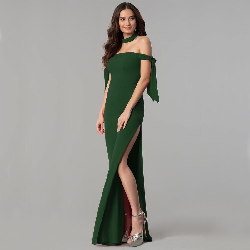 Women's Chest Wrap Strap Side Split Sleeveless Dress Hot Dress