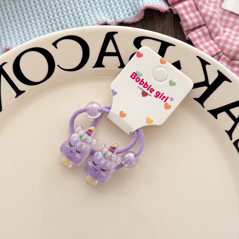 2 Stück Hübsche Glitzernde Regenbogen Elastische Haarbänder für Mädchen Kinder Haaraccessoires Baby Kopfschmuck Bänder