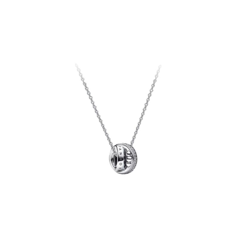 Pandora Pavé Pave Logo Three-in-One 925 Silver Pendant Women s Silver ZT2527